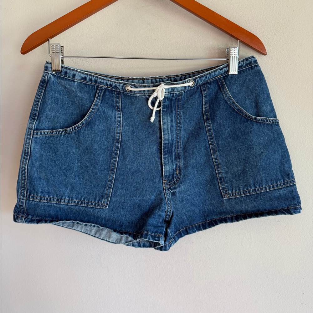 Hydraulic Jeans Medium Wash Drawstring Denim Utility Shorts Womens 9/10‎ 2004